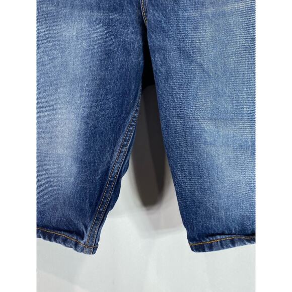 LEVI'S Men's Medium Blue 569 Loose-Fit Faded Five-Pocket Denim Jean Shorts SZ 40 - Picture 6 of 11